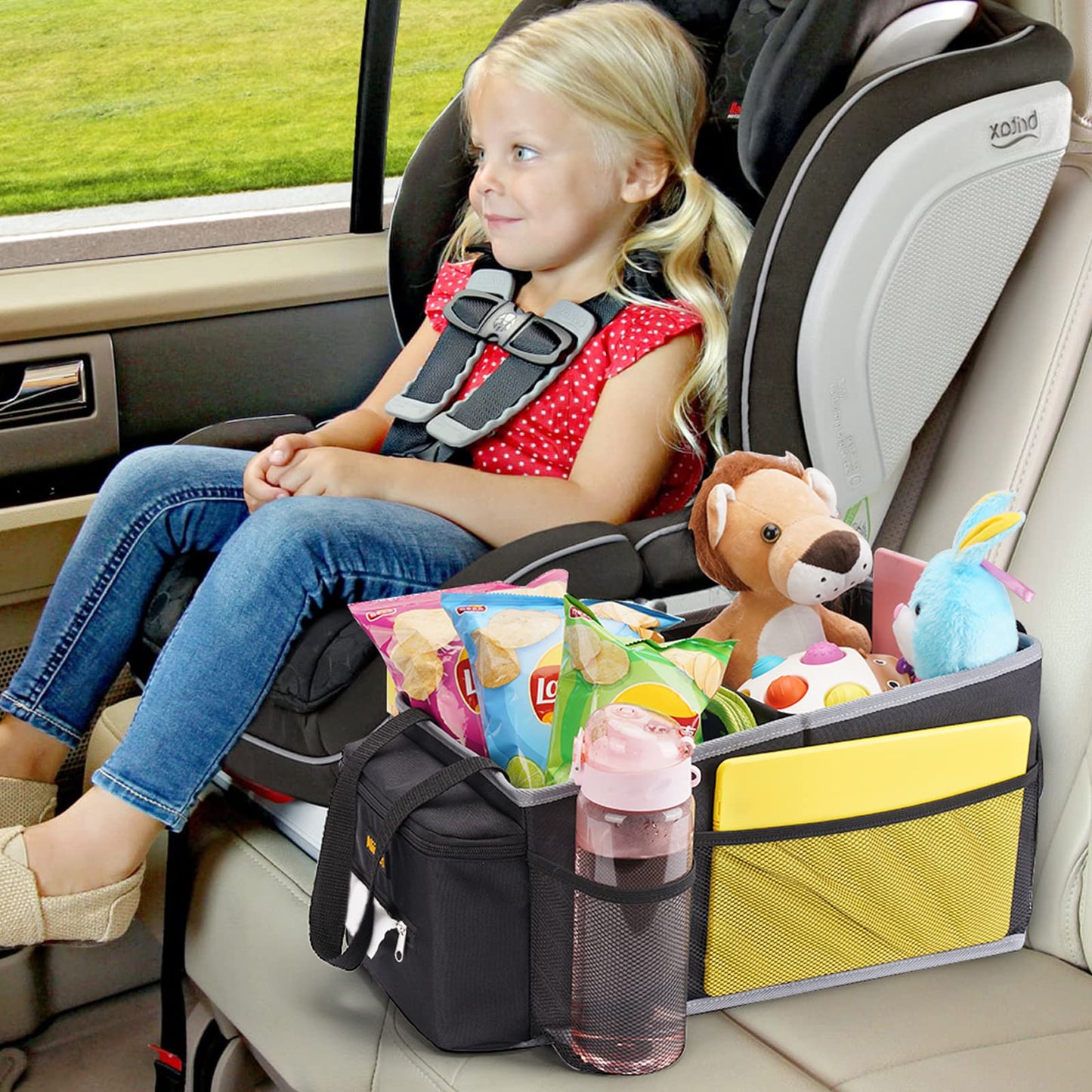 Alijees Car Seat Organizer - Backseat Car Organizer with Cup Holders, Car Storage Organization for
