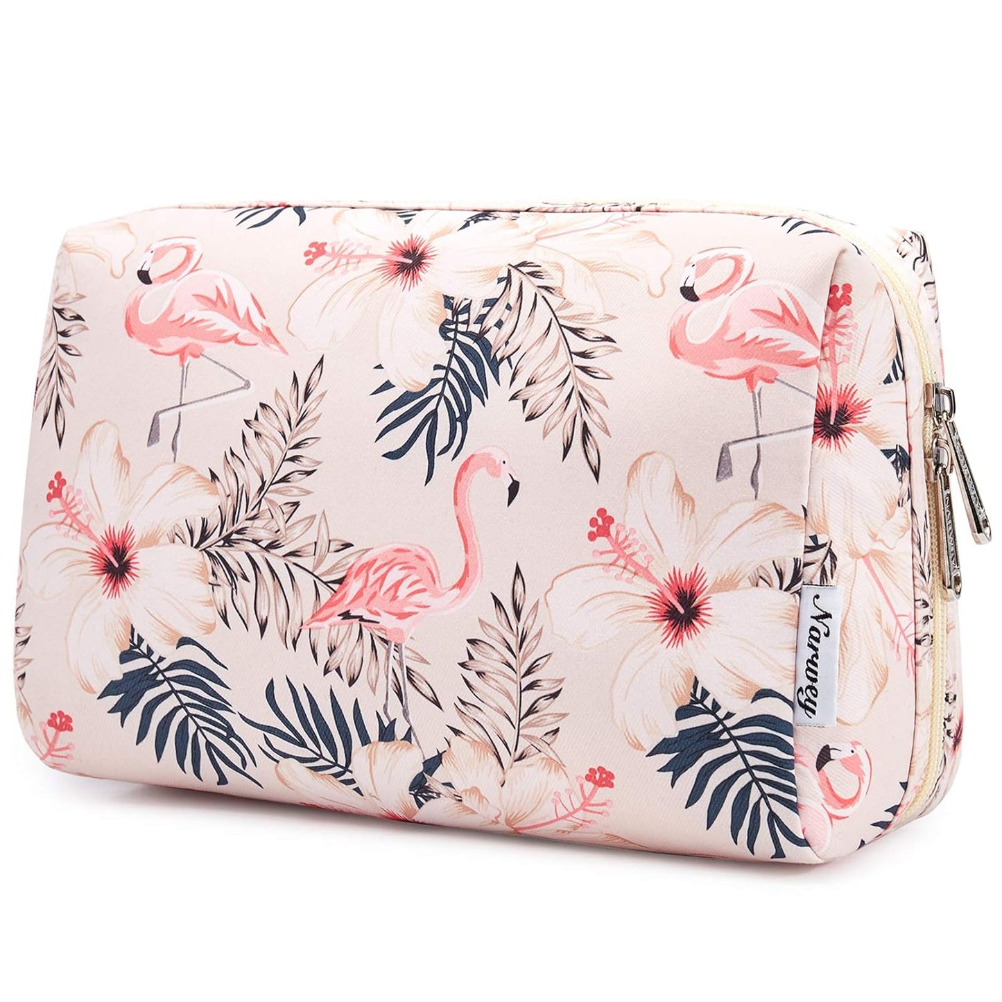 Narwey Cute Makeup Bag Travel Cosmetic Bag Organizer Toiletry Bag Make Up Bags with Compartments