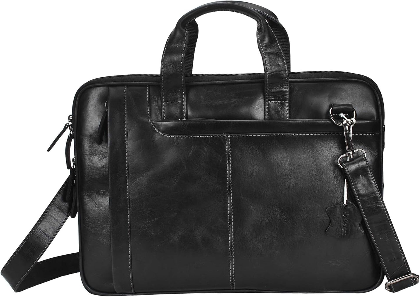 Pitaara Genuine Leather Messenger Laptop Bag For Men And Women, Fits Laptop Size 16"
