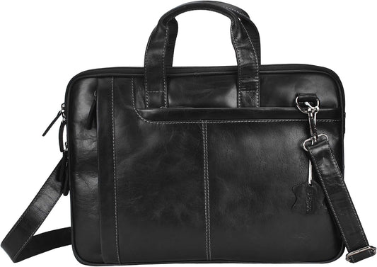 Pitaara Genuine Leather Messenger Laptop Bag For Men And Women, Fits Laptop Size 16"