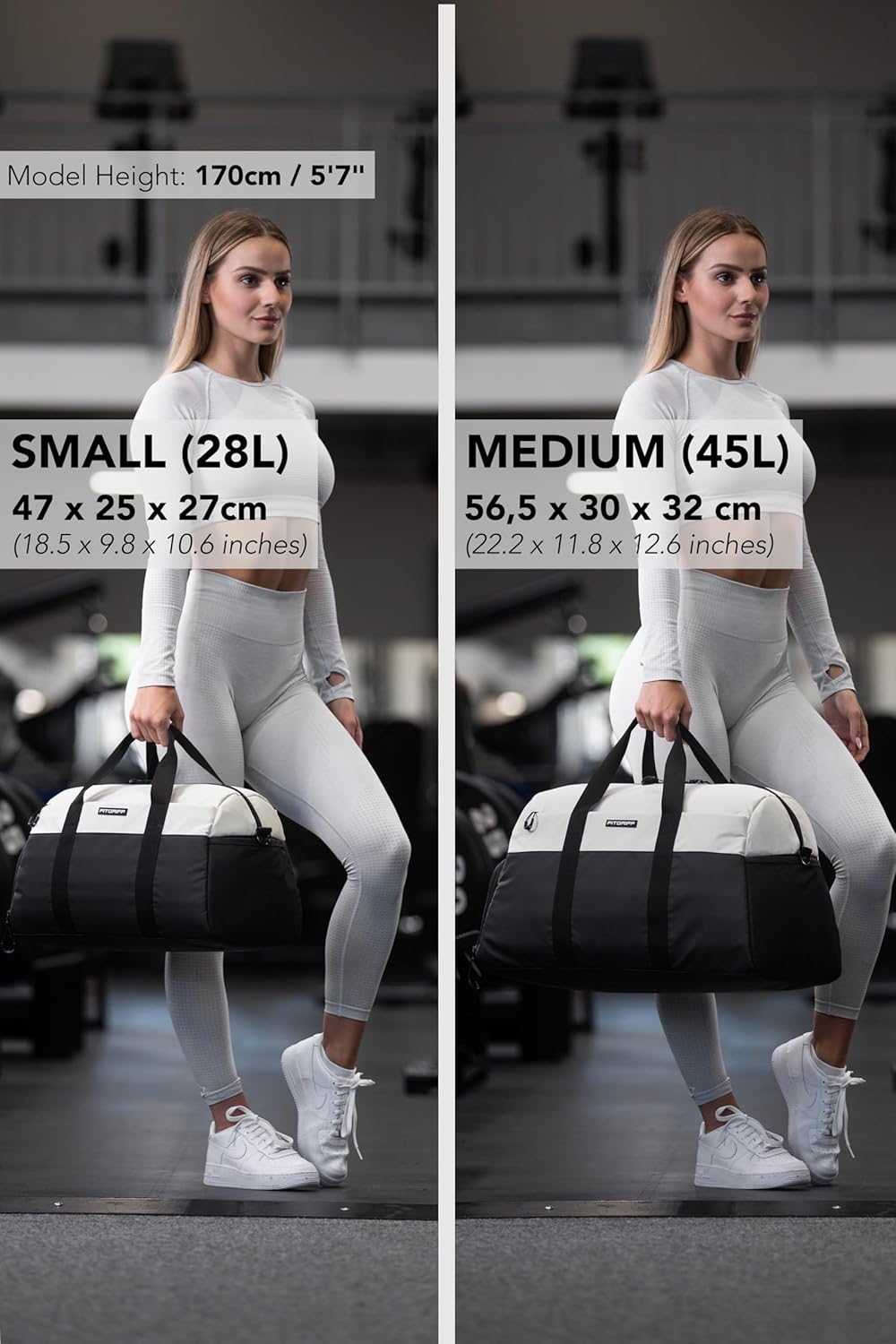 Fitgriff® Gym Bag V2 for Men and Women with Shoe & Wet Compartment - Duffle Bag for Travel, Sports, Fitness and Workout