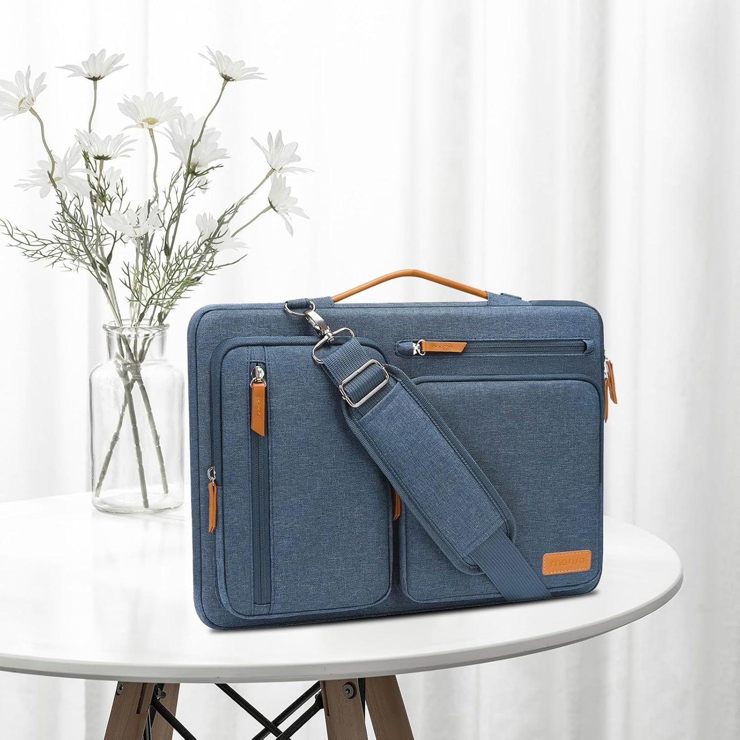 MOSISO 360 Protective Laptop Shoulder Bag,17-17.3 inch Computer Bag Compatible with MacBook, HP