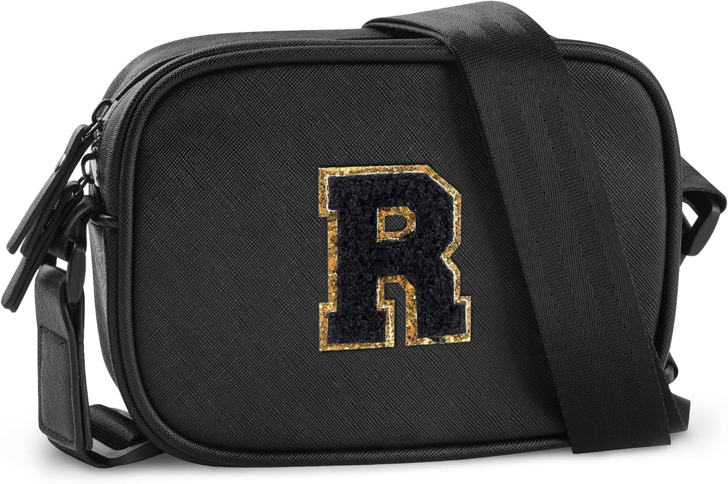 Cross Body Fanny Pack for Women, Fashion Waist Packs, Crossbody Bags, Belt Bag with Adjustable Strap (Black R)