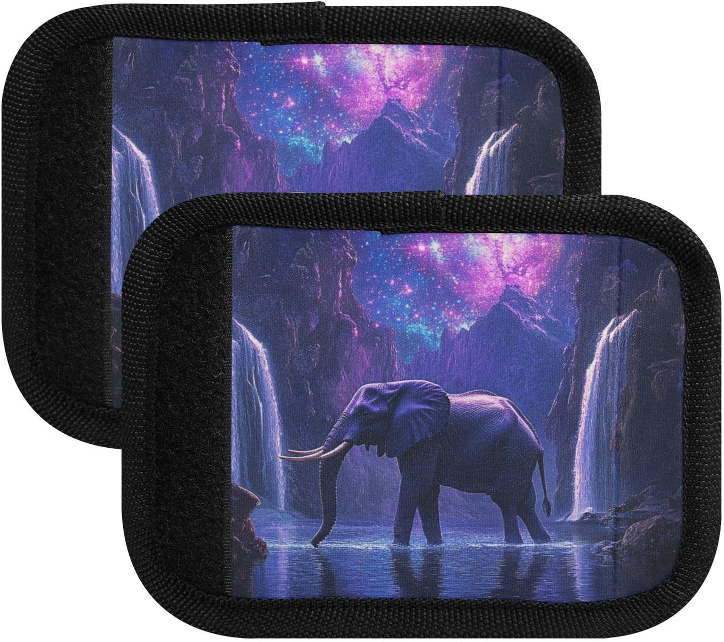 Elephant Canyons Starry Pueple 2 Pack Luggage Handle Wraps Covers for Suitcase Identifiers Bag Tags Travel Accessories