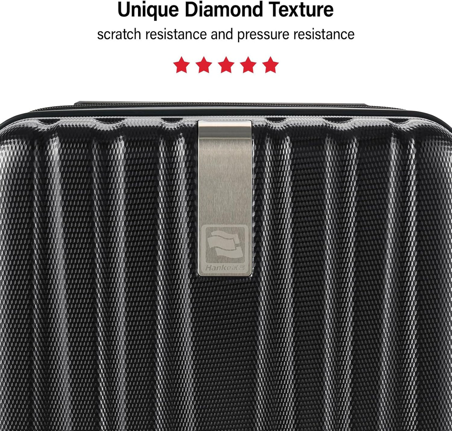 Hanke Hardshell Luggage Sets 2 Piece Extra Large Suitcases with Lock,28 Inch Luggage with Spinner Wheels, Travel Suitcase for Women Men 20 29Inch,Jet Black