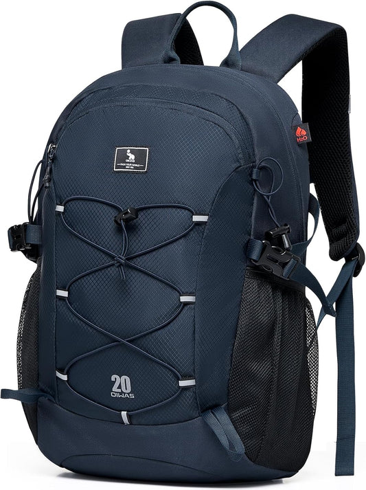 OIWAS Hiking Backpack, Water Resistant Camping Backpack with Hydration Bladder Outlet, 20L Lightweight Hiking Daypack, Travel Daypack for Men and Women Outdoor Small Hiking Backpacks