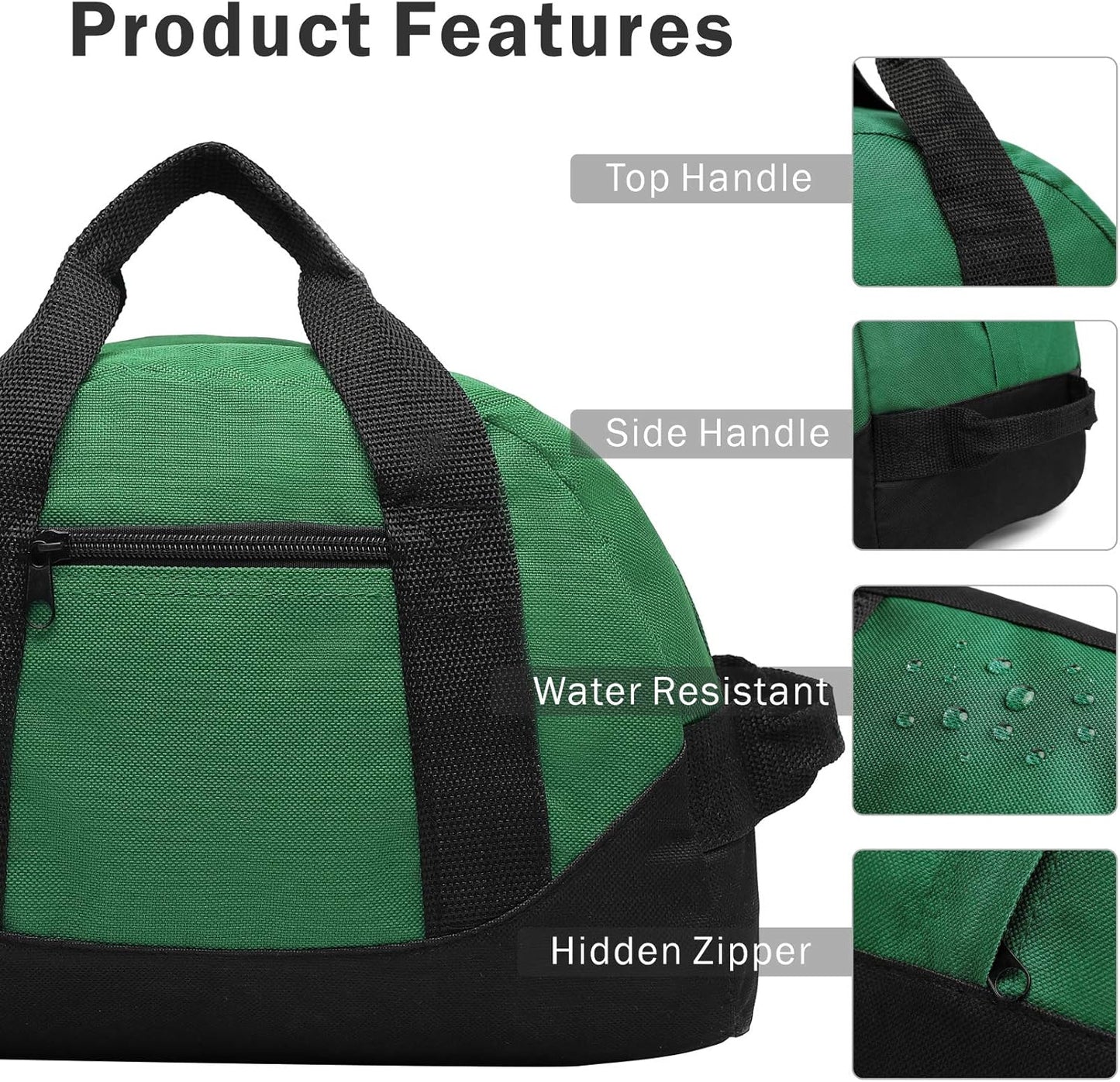 BuyAgain Duffle Bag, 12" Small Mini Travel Carry On Sport Duffel Gym Bag with Top Handle