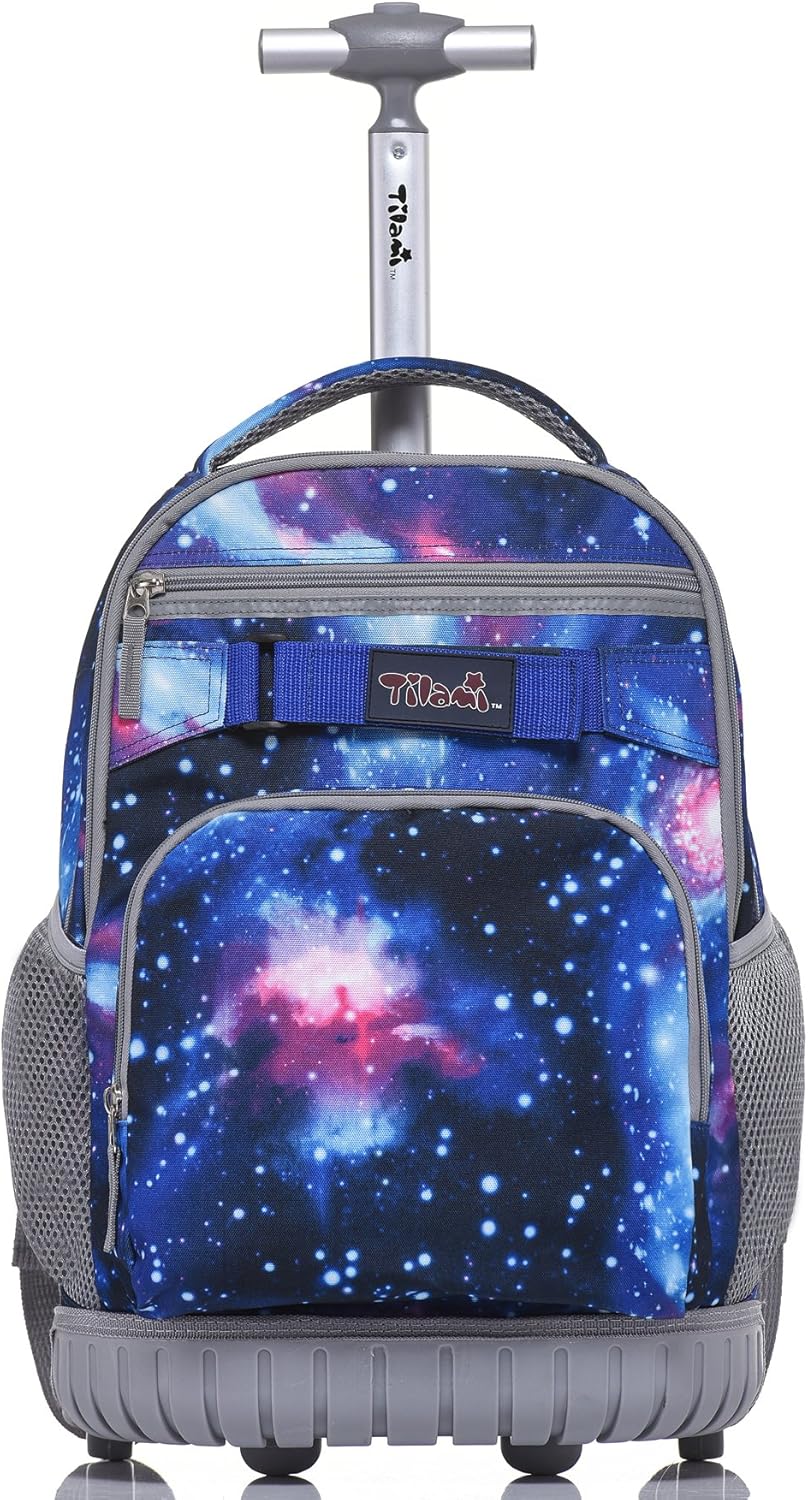 Tilami Rolling Backpack 18 inch Boys and Girls Laptop Backpack