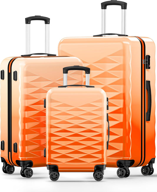 Suitour Luggage Set 3 piece,Hardside Lightweight Luggage with Spinner Wheels & TSA lock Suitcase Sets for Travel