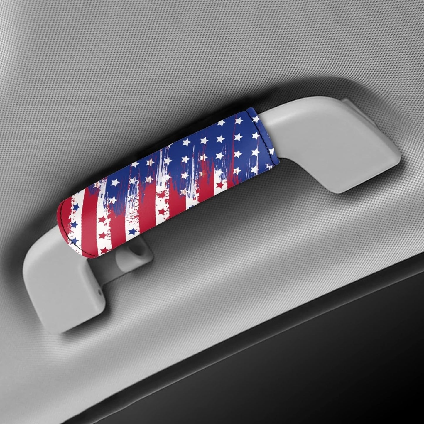 4th of July Flag Luggage Handle Wrap Grip for Suitcase,2 Pack American Stars And Stripes Luggage Grip Wraps Suitcase Identifiers,Soft Trolley Case Grip Cover