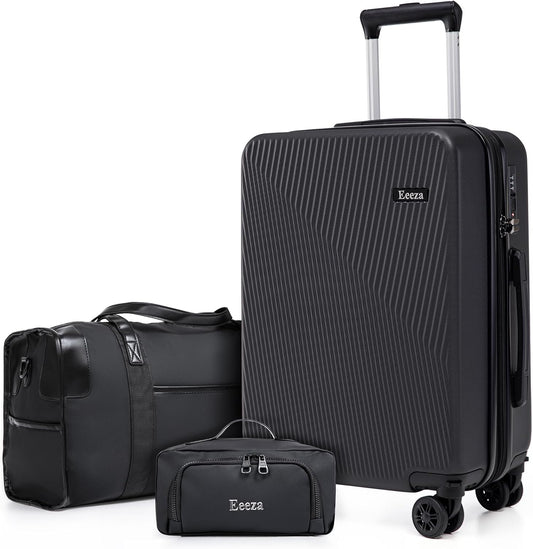 Expandable Carry on Luggage Sets,Suitcases with Detachable Wheels Hardshell 22x14x9 Airline Approved,Lightweight Luggage Set with TSA Lock,Carry on Suitcase