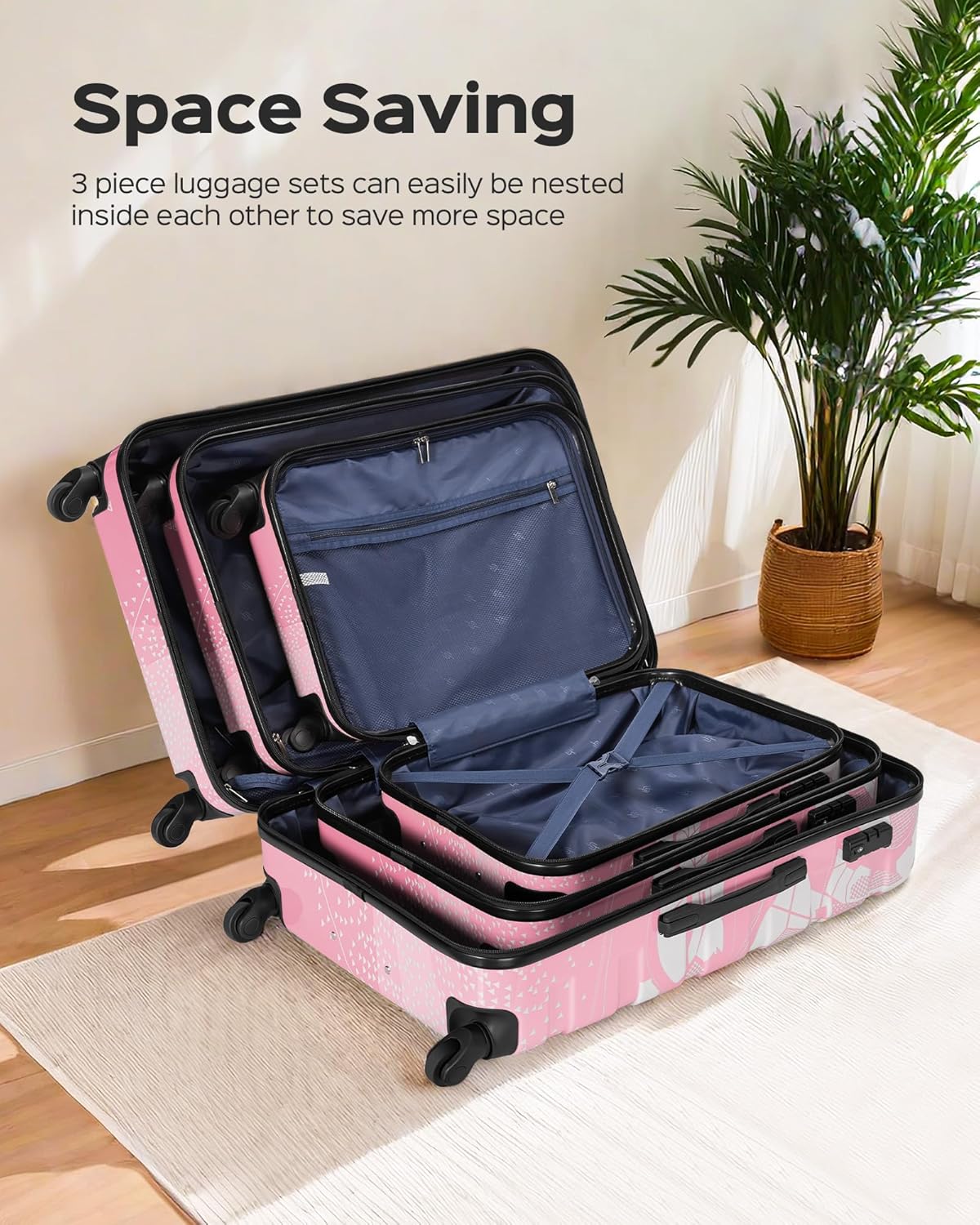 Suitour Luggage sets 2 piece,Hardside Lightweight Carry on Suitcase and 28 inch Luggage with Spinner Wheels Suitcase Set(20in/28in)