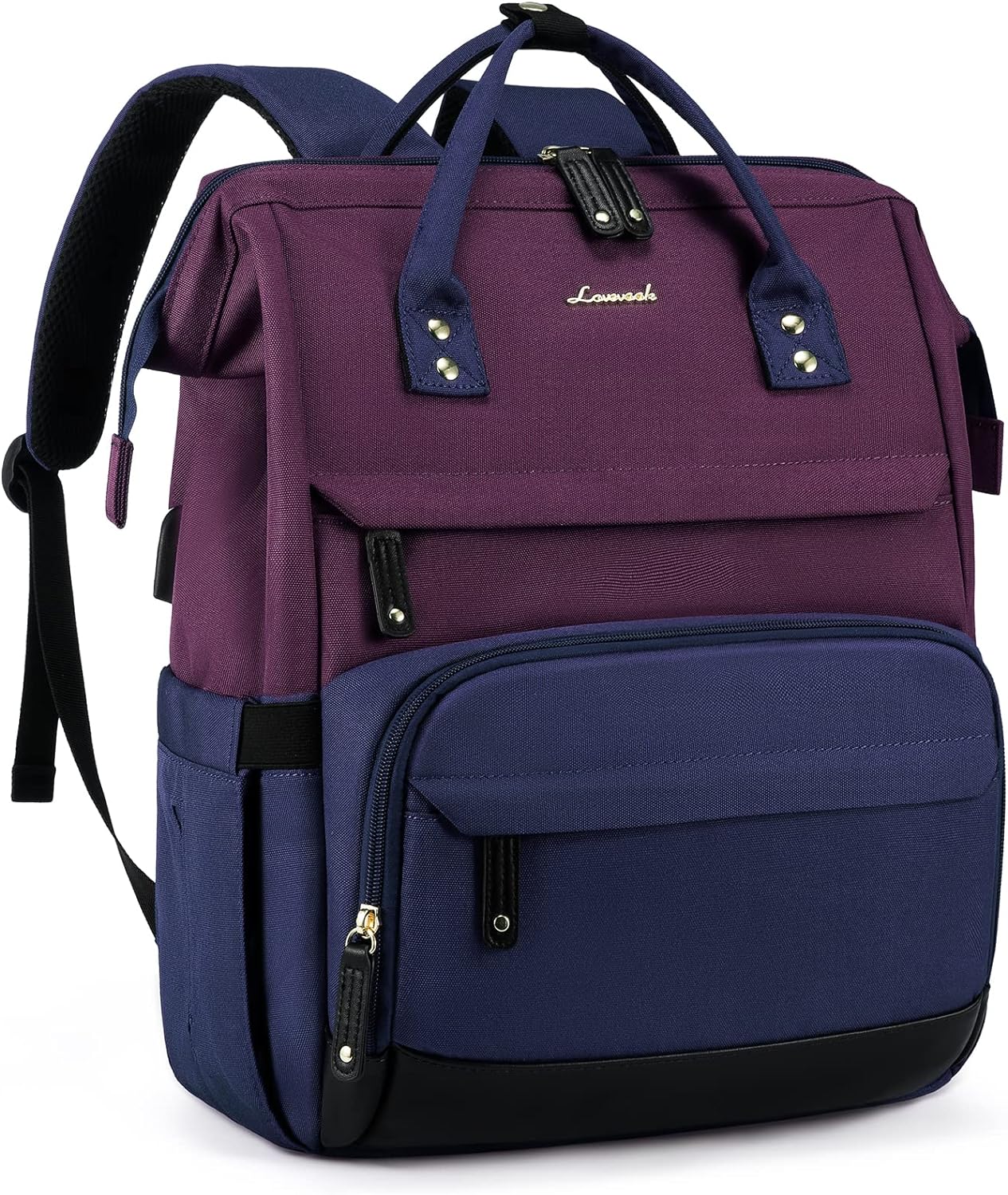 LOVEVOOK Laptop Backpack for Women, 17 Inch Work Business Backpacks Purse With Large Capacity, Waterproof Nurse Bag College Bookbag for School, Waterproof Casual Daypack for Travel