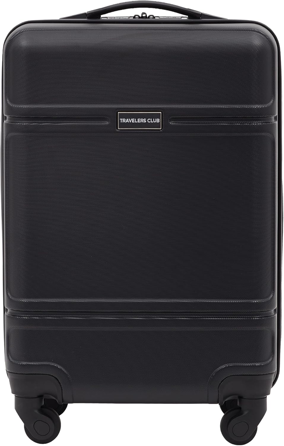 Travelers Club Skyline Spinner Luggage, Black, 20-Inch Carry-On
