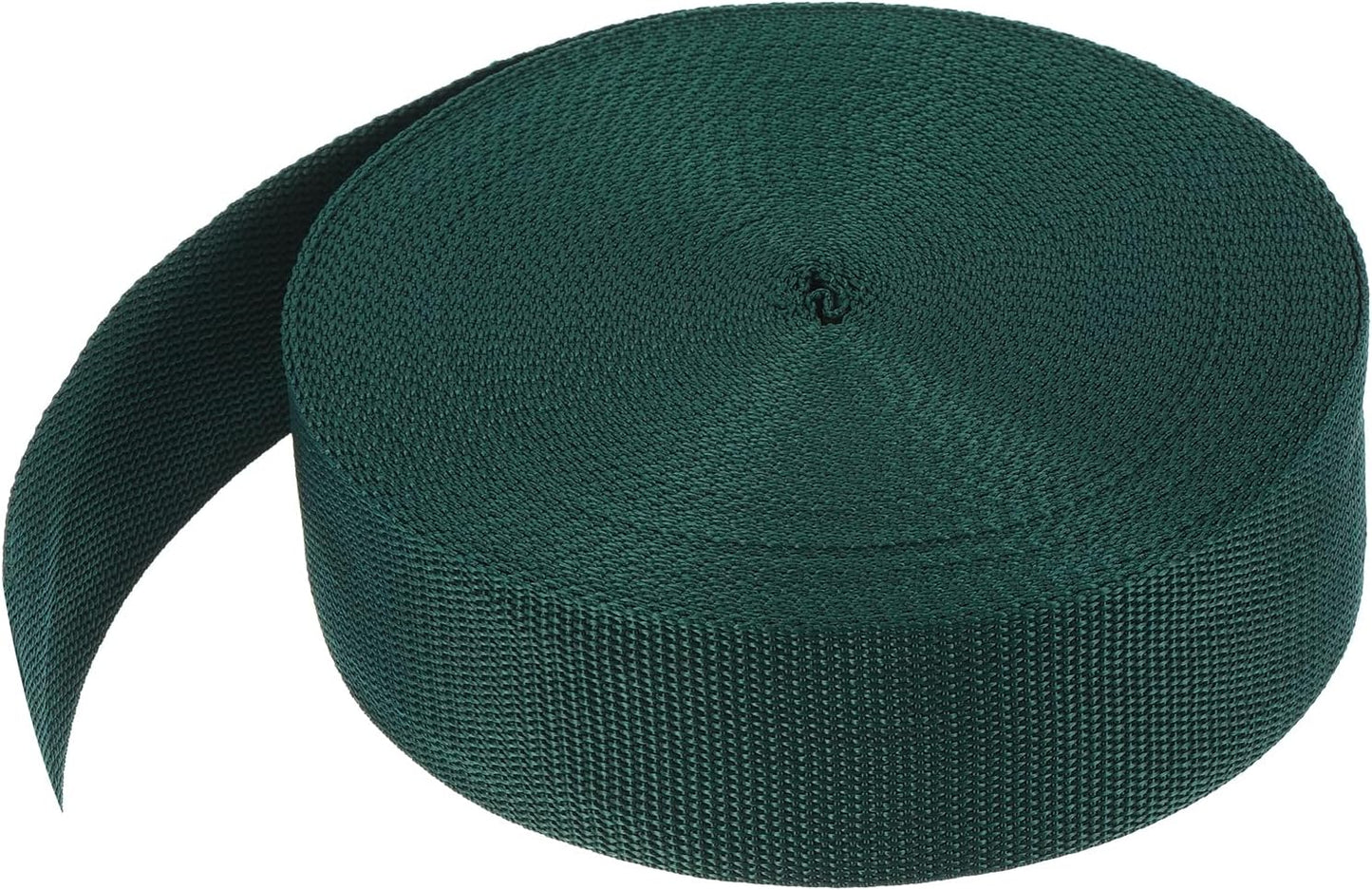MECCANIXITY Lightweight Polypropylene Webbing Strap 2" 25 Yard Backpack Strapping Band Dark Green for Outdoor Luggage Cargo Straps