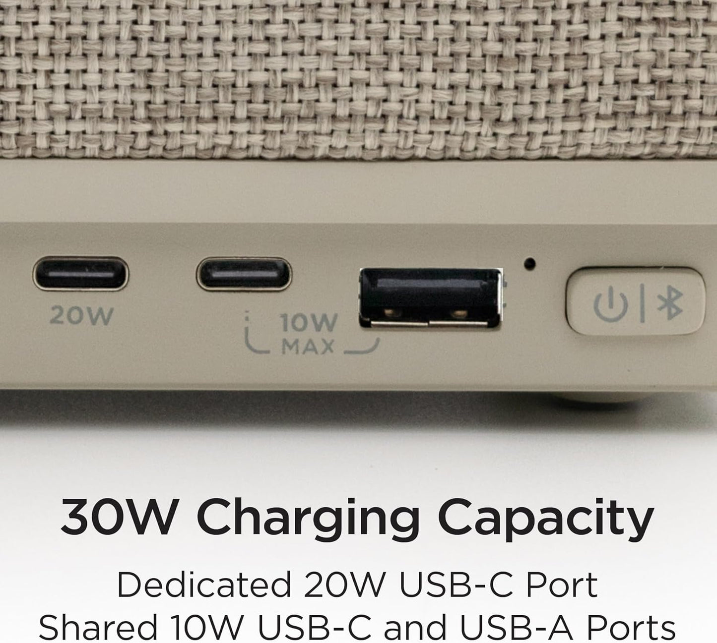 iHome PowerPlant Charging Station with Bluetooth Speaker, Faux Succulent with USB Charging Station for iPhone, Android, and More (iPP60)