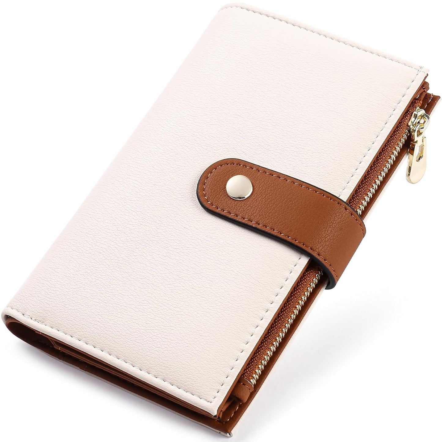 yiijay Women's Wallets RFID Blocking Leather Trifold Clutch Wallet Credit Card Holder Ladies Travel
