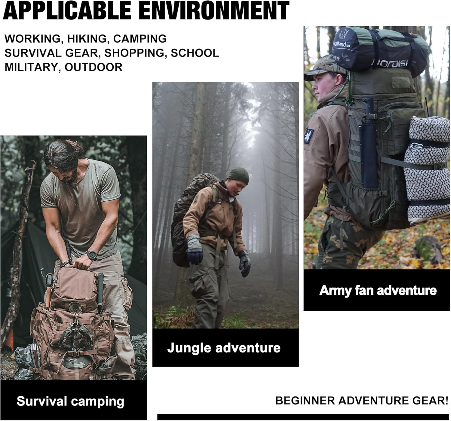 Mardingtop 70L Internal Frame Backpack for Hunting,Camping,Hiking Backpacking Backpack with Rain