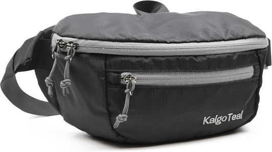 Ultralight Travel Waist Pack 2.5L, Large Water Resistant Fanny Pack for Men & Women.