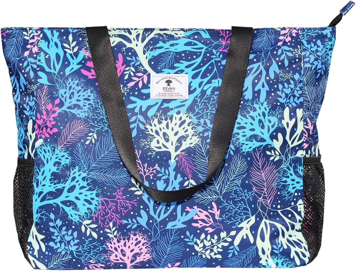 LARGE BEACH BAG Water Resistant Lightweight 20 inch Women Oversize Tote Bag for Gym Beach Travel Pool Yoga Nurse