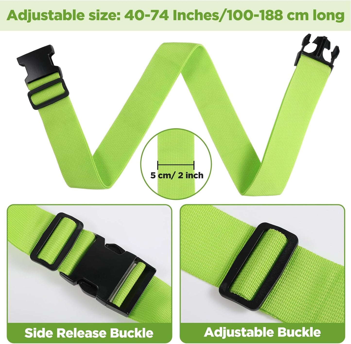 12 Pcs Luggage Straps for Suitcases, Travel Belt Suitcase Belt, Suitcase Straps, Luggage Belt Strap, Travel Straps for Luggage, Luggage Band Bag Straps