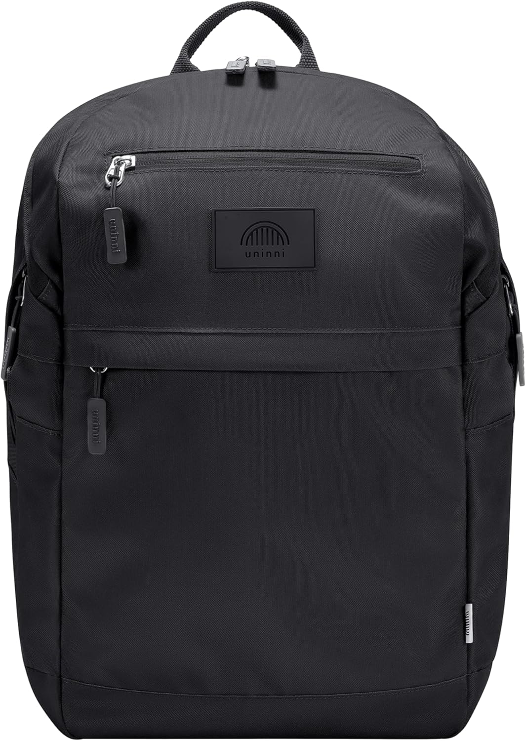 uninni 16” student backpacks, Age 8+ & Adults with Padded, and Adjustable Shoulder Straps, Laptop compartment. (Black)