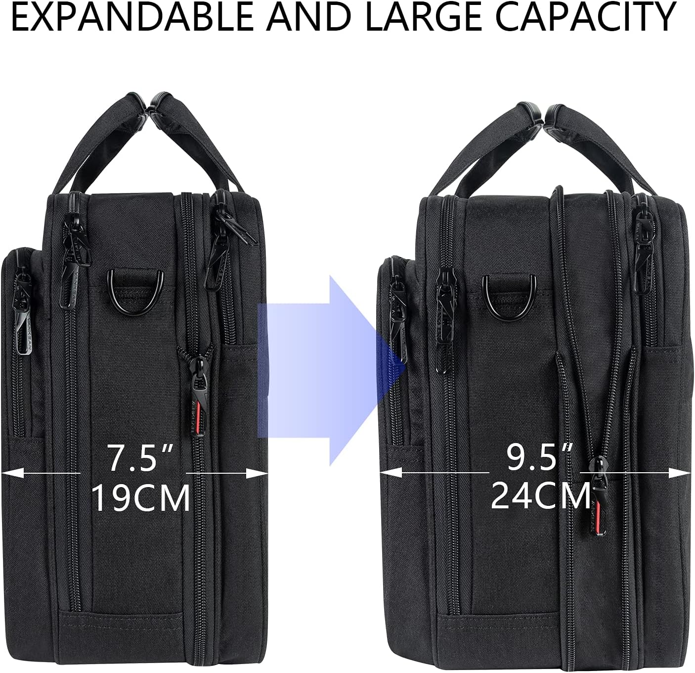 VANKEAN Laptop Briefcase Premium Laptop Case Fits Up to 17.3 Inch Business Shoulder Bag Laptop