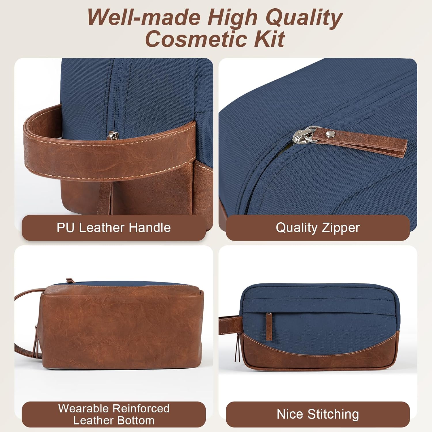Travel Toiletry Bag for Men, Hanging Toiletry Organizer, Water Resistant Shaving Kit with Large