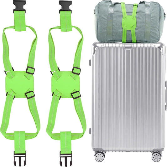 Travelkin Luggage Straps Bag Bungees for Suitcases Add a Bag, Travel Bag Bungee Belt for Luggage Carry On Bag