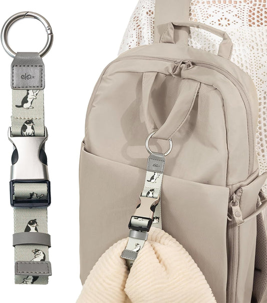 Add-a-Bag Luggage Strap, Adjustable Travel Carry Strap with Ring Hooks & Buckle, Heavy-Duty Bag Holder & Jacket Gripper, Luggage Straps/Luggage Belt, Travel Clip for Carry-On Suitcase & Backpack