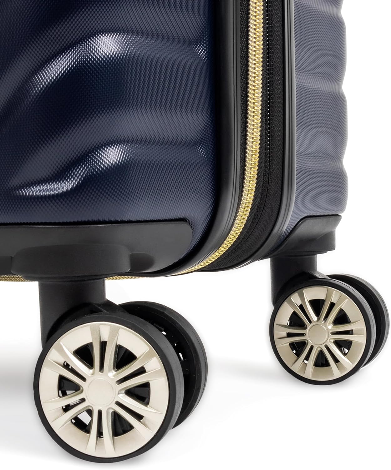 Kenneth Cole REACTION Madison Square Lightweight Hardside Chevron Expandable Spinner Luggage, Navy, 28-Inch Checked