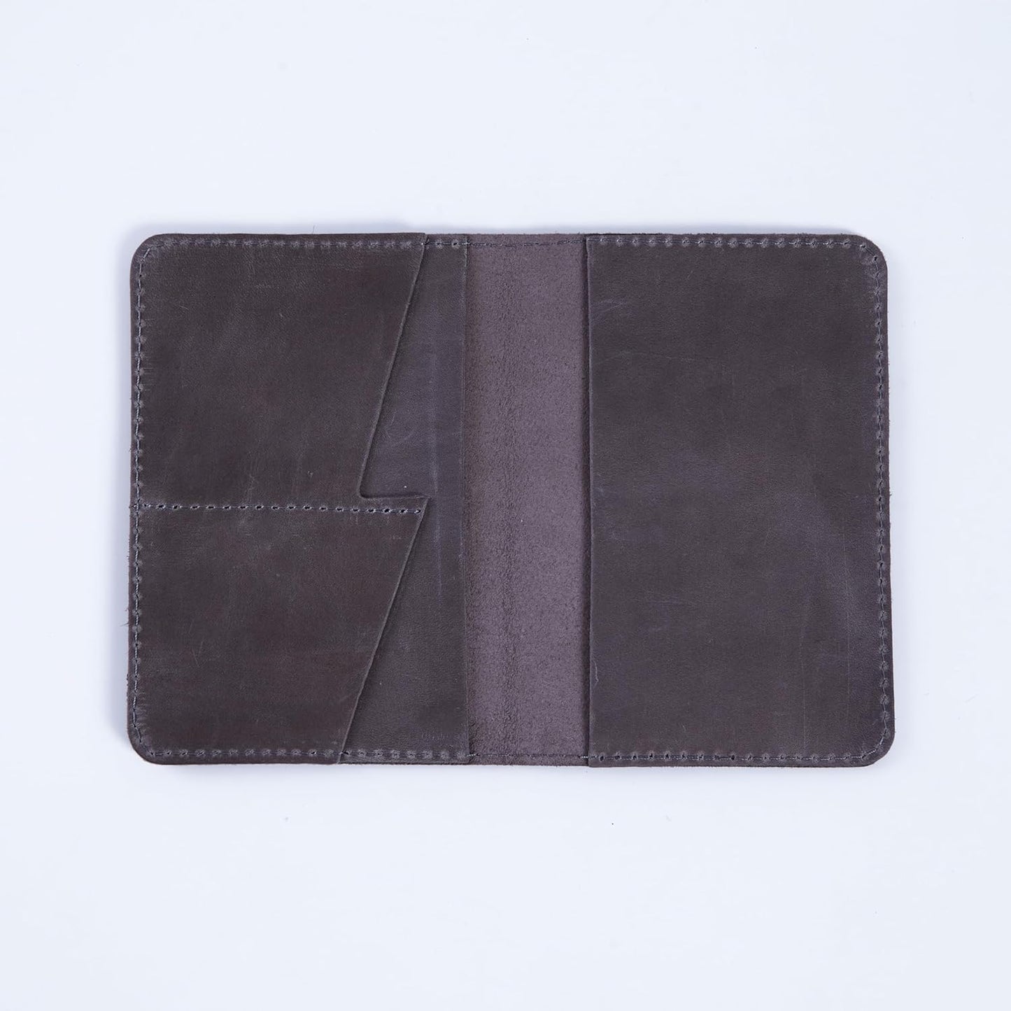 INCARNE Passport Cover - Travel Passport Wallet - Leather Passport Holder for Men Women Family with Card Slots & Note Compartmen - Sleeve Protector - Genuine Leather - Vintage Gray