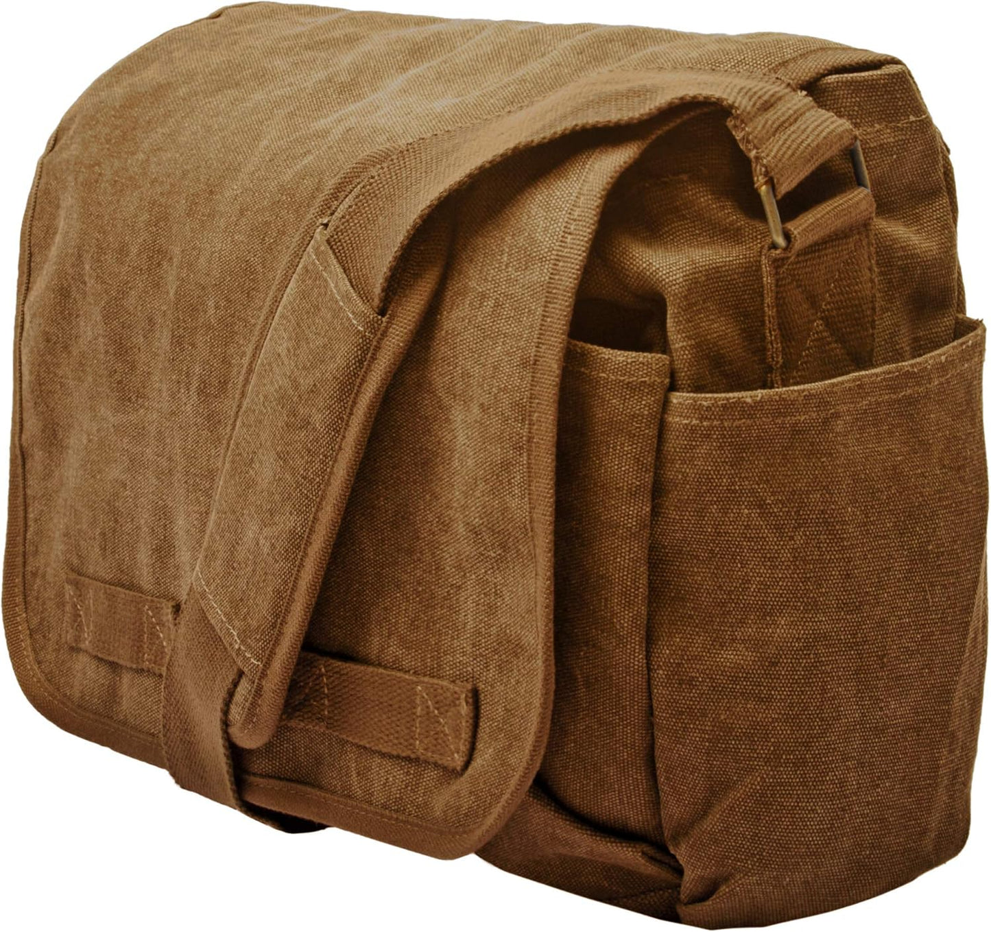Sweetbriar Classic Vintage Messenger Bag - Original Heavyweight Cotton Canvas Shoulder Bag with Upgraded Features