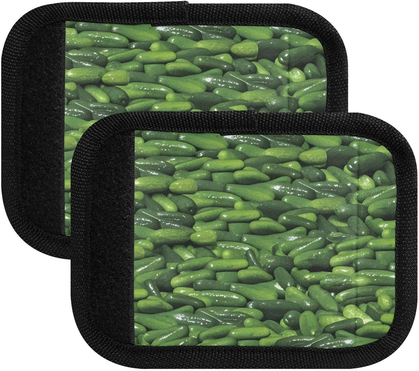 Dill Pickles 2 Pack Luggage Handle Wrap for Suitcase Luggage Identifier Travel Tags Handle Protection Sleeve Cover