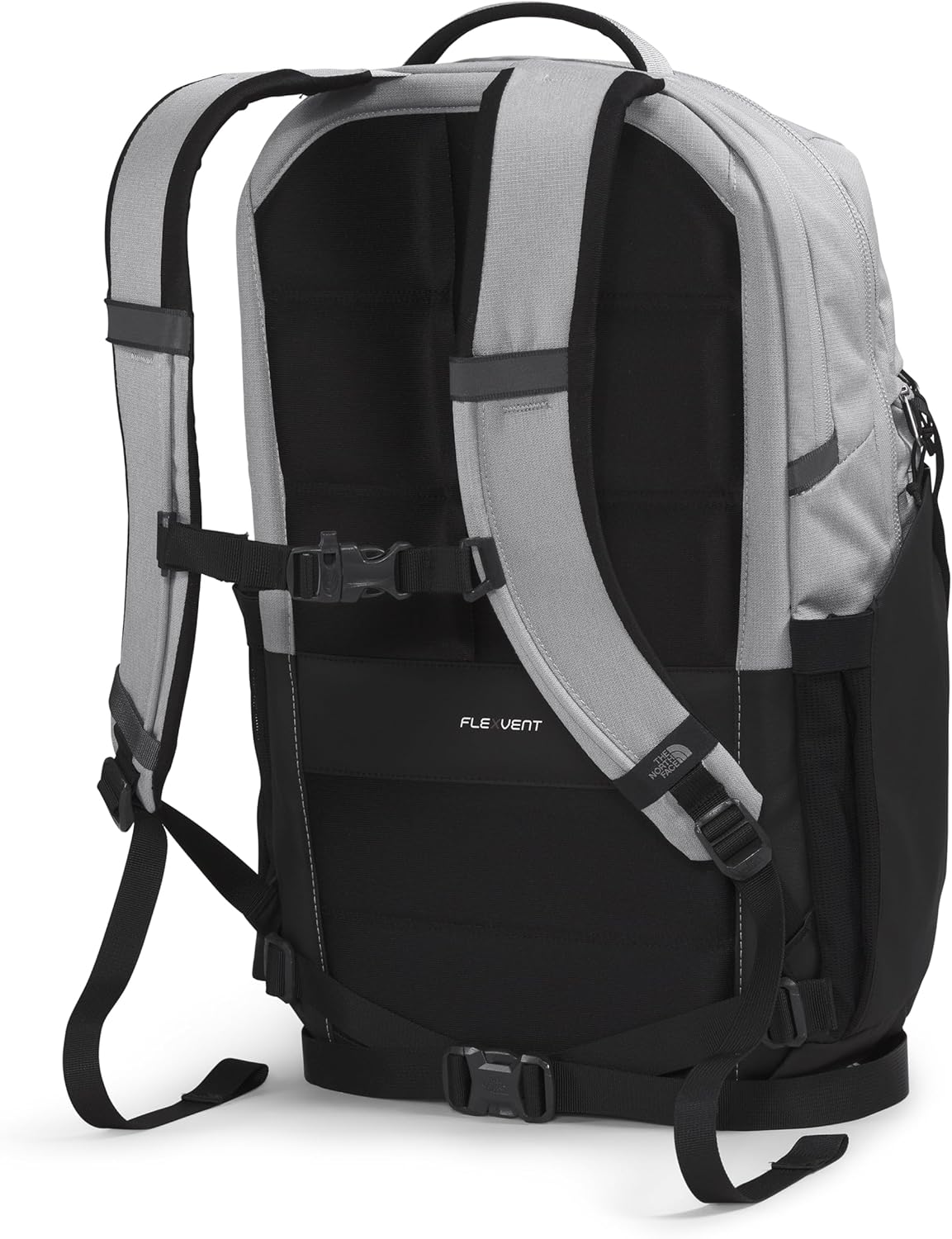 The North Face Surge Commuter Laptop Backpack | Daypack with Water Repellent Finish, 16" Laptop Sleeve, Reflective Details, Meld Grey Dark Heather/TNF Black-NPF, One Size