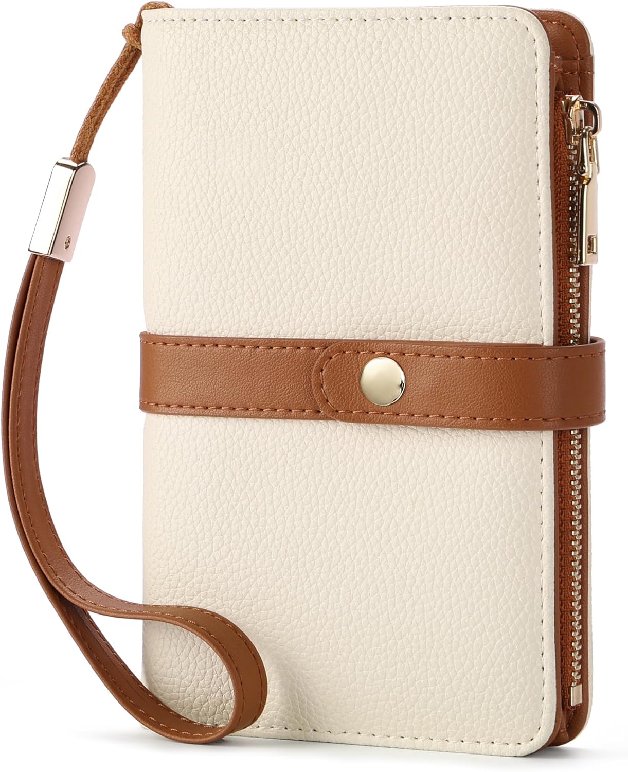 Small Wallet Women RFID Blocking Vegan Leather Slim Thin Bifold Credit Card Wallet Passport Holder Ladies Travel Wallet Mini Purse with Zipper Pocket