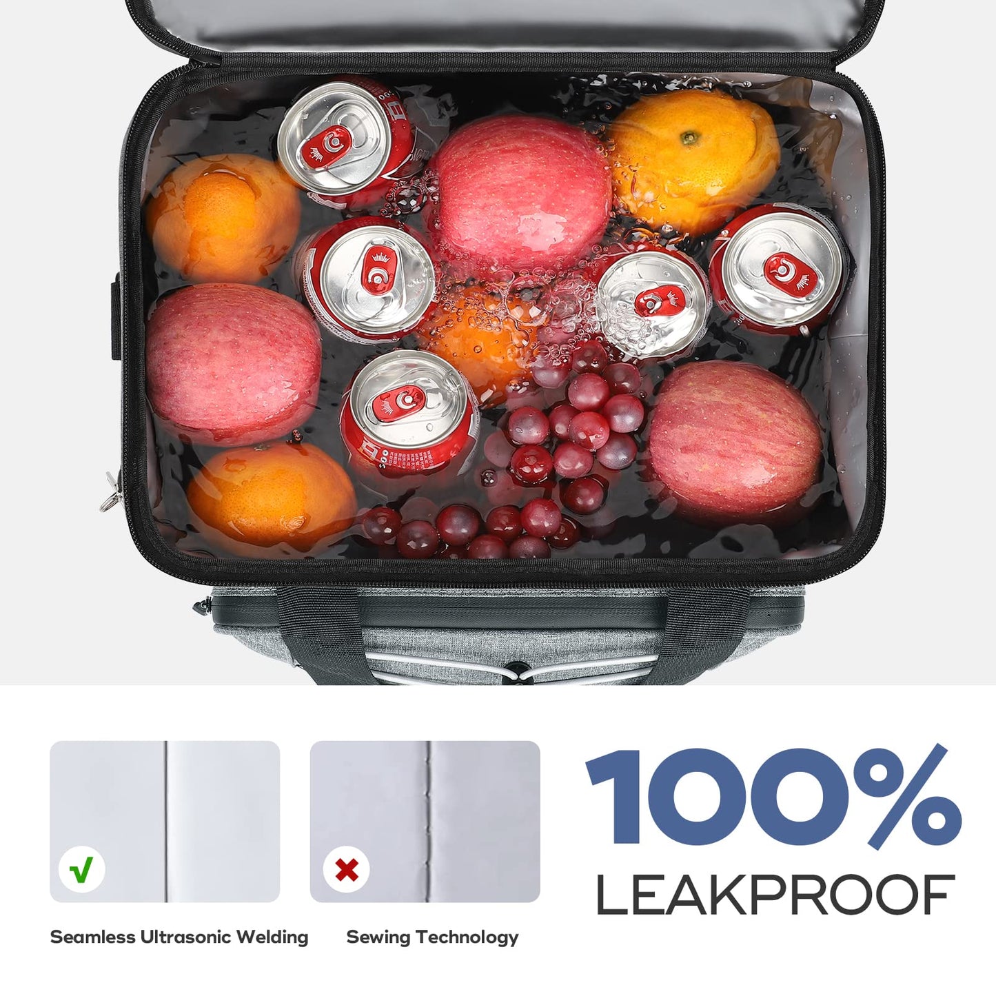 RealCool 35 Can Collapsible Soft Cooler, Leakproof Insulated Ice Chest Bag