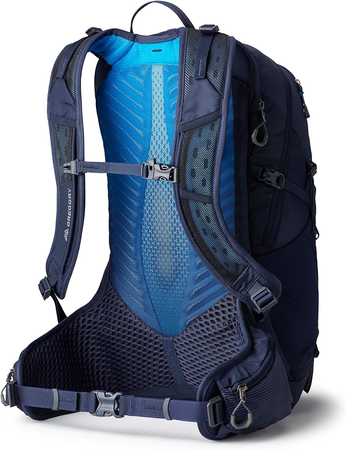Gregory Miko 25L Unisex Day Hiking Backpack, Ventilated Backpanel, Built-In Hydration Attachment for Water Bladder (Reservoir Not Included), One Size Fits All, Volt Blue