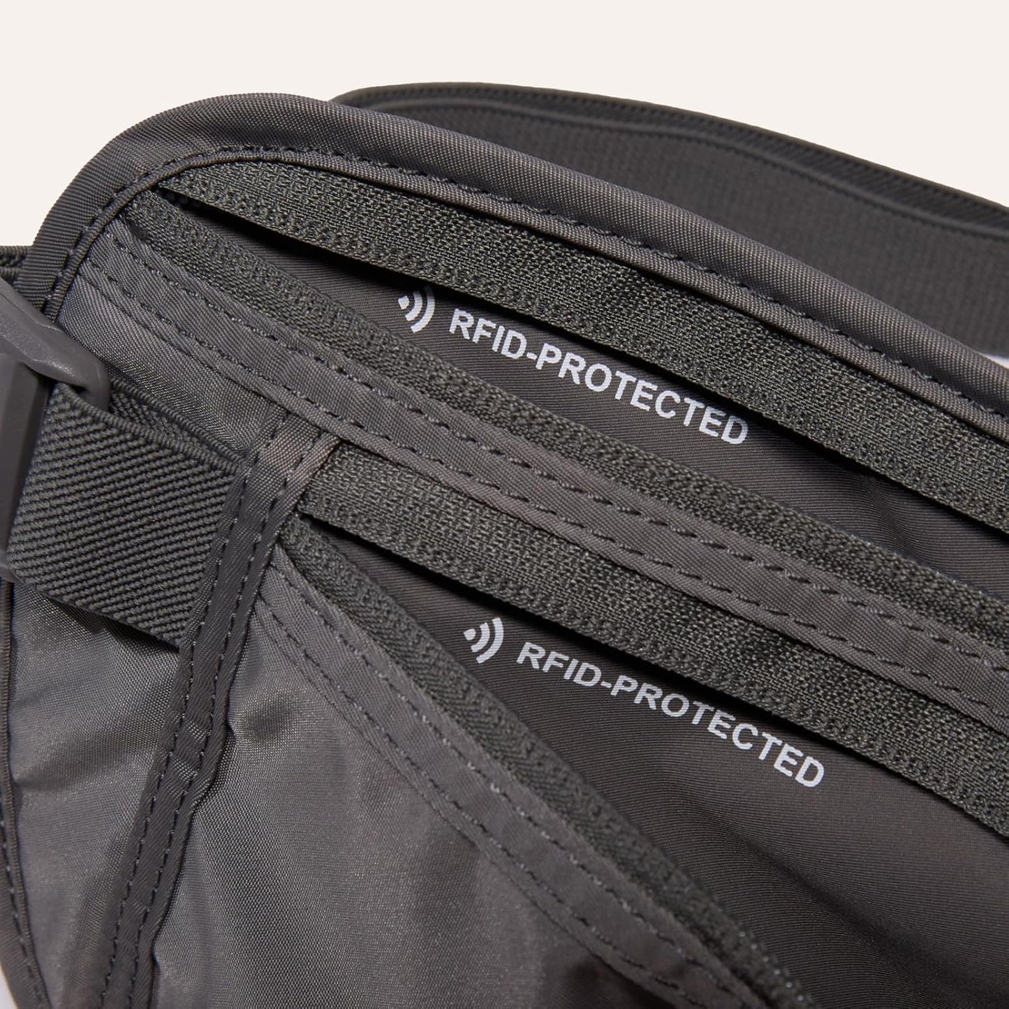 Pander RFID Blocking Travel Money Belt – Hidden Waist Pouch for Passport, Cash, Cards, Slim Belt
