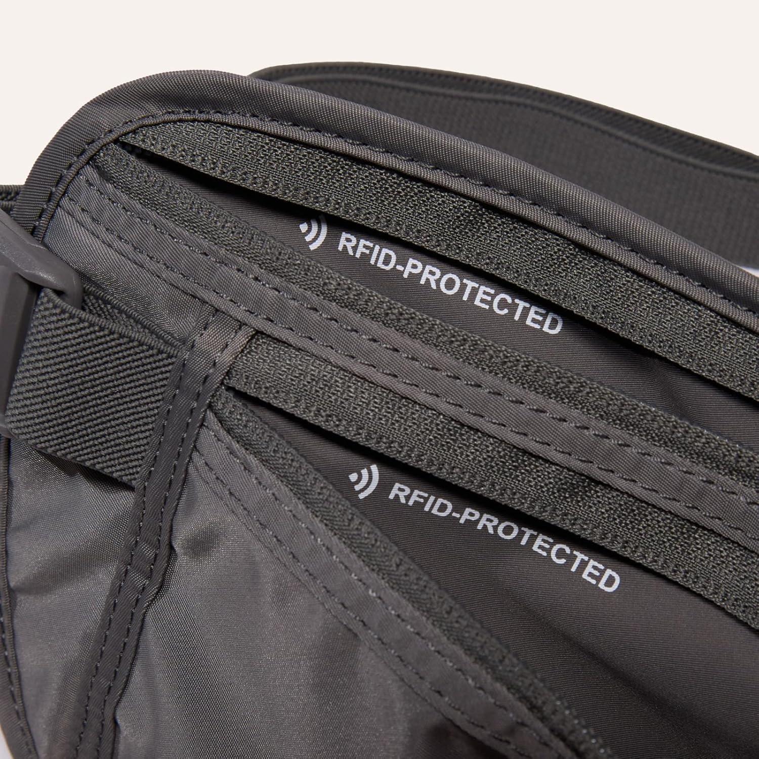 Pander RFID Blocking Travel Money Belt – Hidden Waist Pouch for Passport, Cash, Cards, Slim Belt