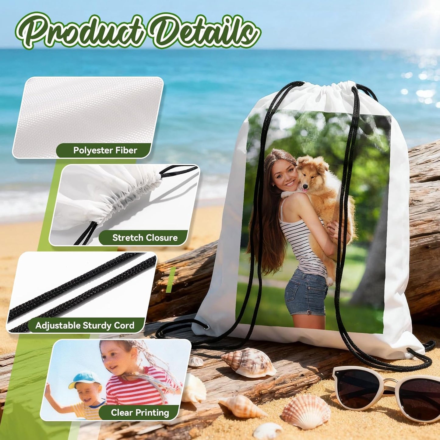Custom Drawstring Backpacks, Personalized Drawstring Bags Bulk Great for Travelling Gym and for Everyday Use Reusable (50)