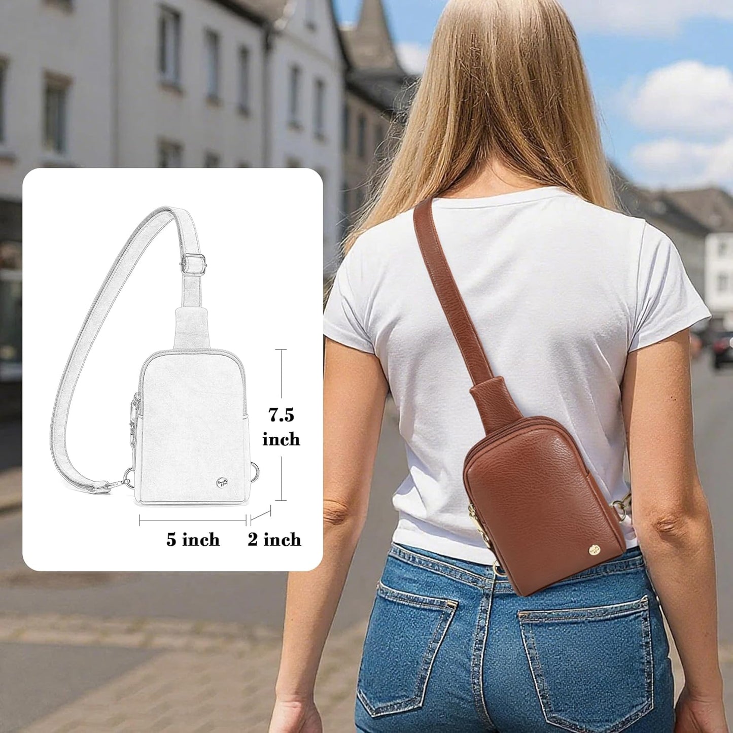 INICAT Travel Small Sling Bag Faux Leather Crossbody Bags Women Cross Body Bag Purses for Woman