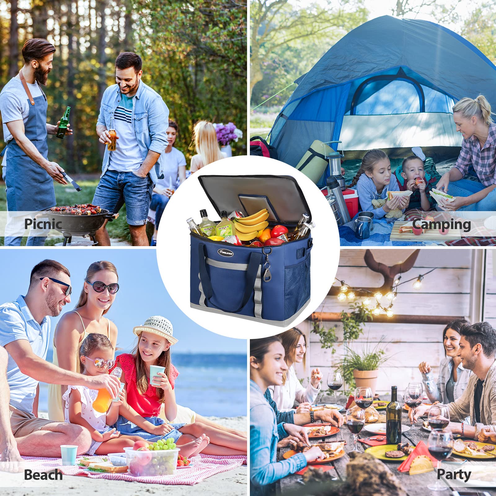 Maelstrom 75Can Soft Cooler Bag, Portable Beach Cooler with Flip-top Access