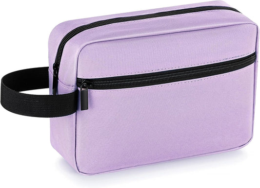 Elviros Travel Toiletry Bag for Women and Men,Lightweight Makeup Bag Hanging Dopp Kit with Shaving Compartment Cosmetic Organizer Small Tool Bag Travel Essentials,Lavender Purple