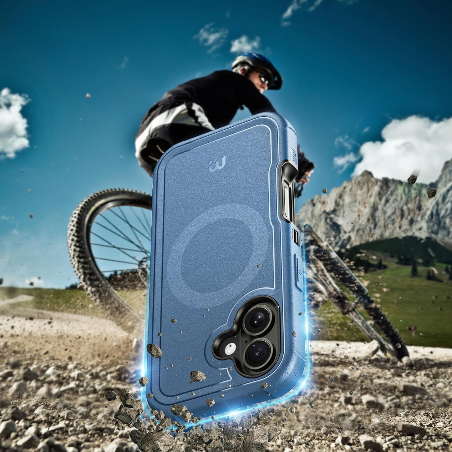 M MYBAT PRO for iPhone 17 Case,Maverick Series Magnetic Phone Case for iPhone 17 Rogue Edition,[Compatible with magsafe],Heavy Duty Protection Rugged Case,Anti-Drop,Shockproof Phone Cover Blue