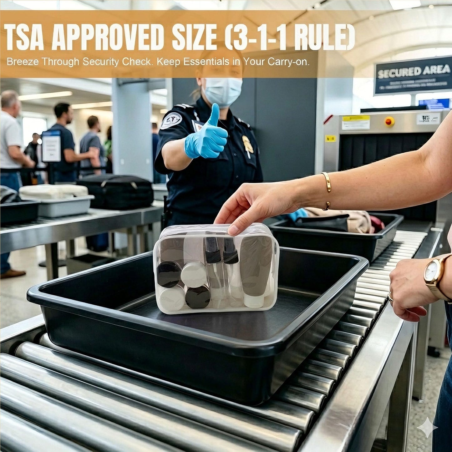 DEWSENSI 20 Pack Travel Bottles Set for Toiletries TSA Approved