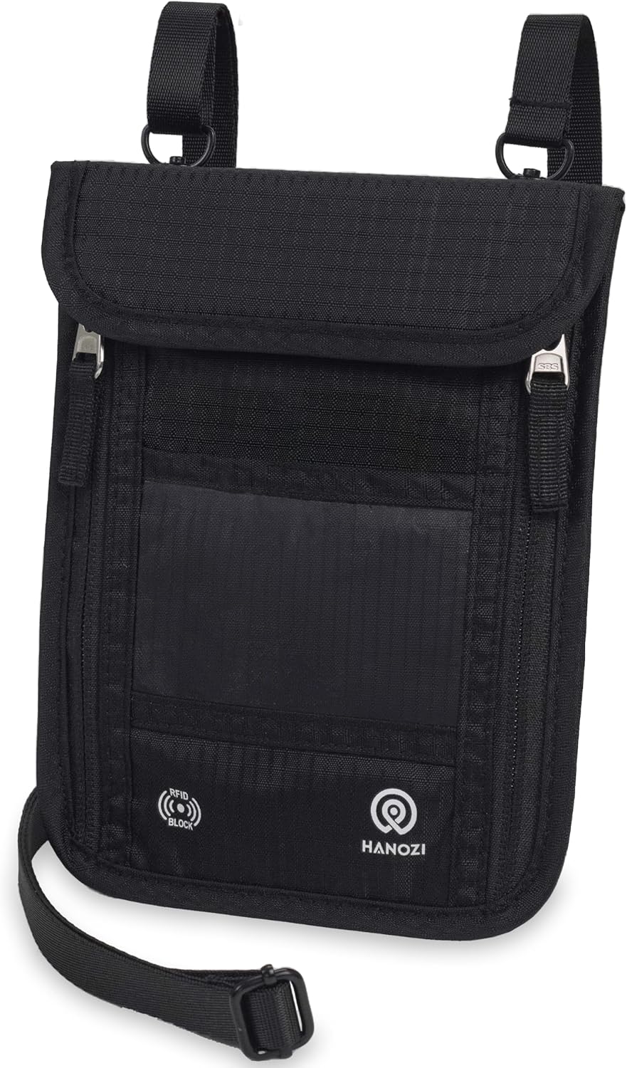 Travel Neck Wallet – Travel pouch and RFID Blocking Passport Holder for Women and Men - Slim Travel