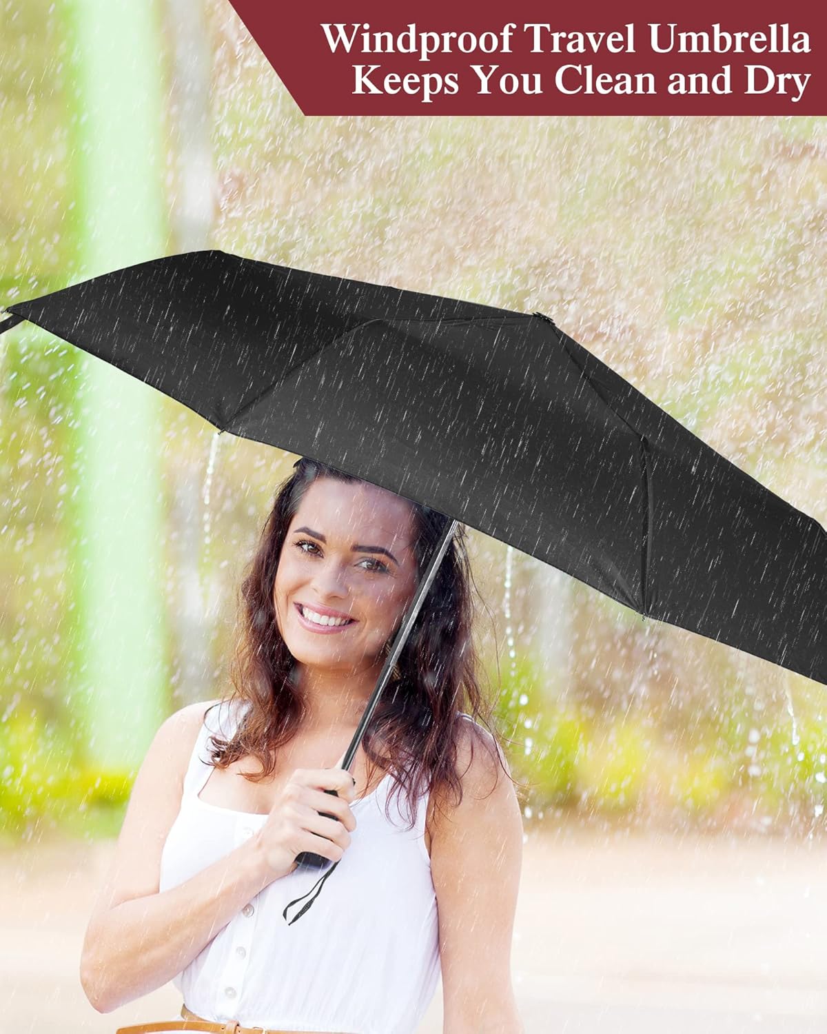 Wesiti 10 Pack Rain Umbrellas Bulk Automatic Open Close Collapsible Umbrella for Men Women