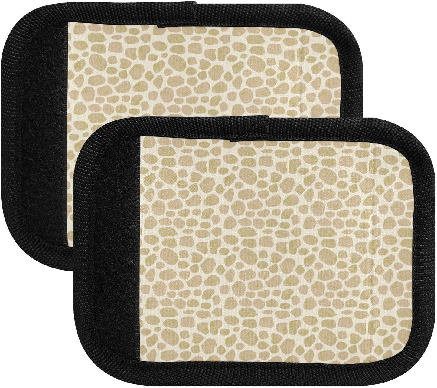 Brown Giraffe Skin Print 4 Pack Luggage Handle Wraps Covers for Suitcase Identifiers Bag Tags