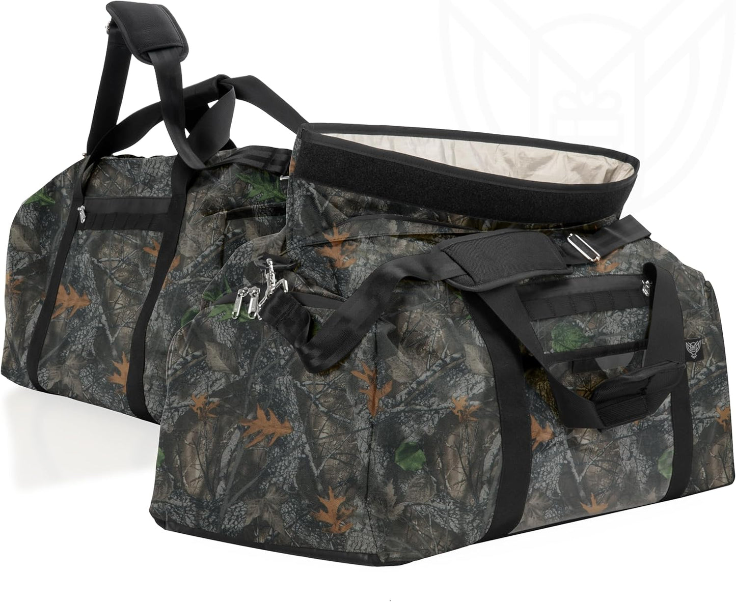 Xtreme Sight Line ~ AQUA Duffel Faraday Bag ~ Water-Proof Signal Blocking Duffel Bag for Large Electronics ~ Tracking/Hacking Defense ~ Data Security ~ 1000D Nylon ~ Backwoods Camo